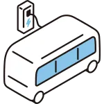 Evself Driving Bus SVG Icon